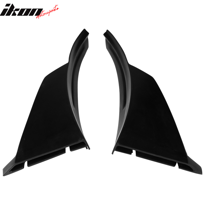 Universal IKON Style 2PCS Front Bumper Lip Splitter Corner Winglets Canard PU