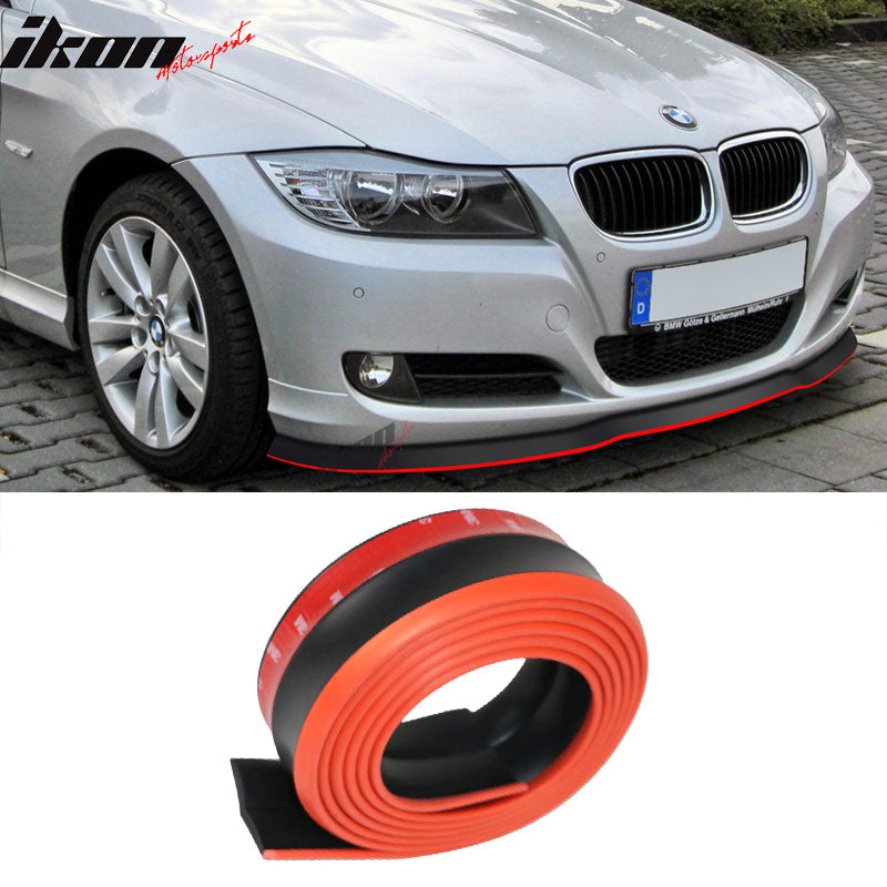 Universal 100" Red Trim Front Lip Splitter Quick Chin Rubber Foam