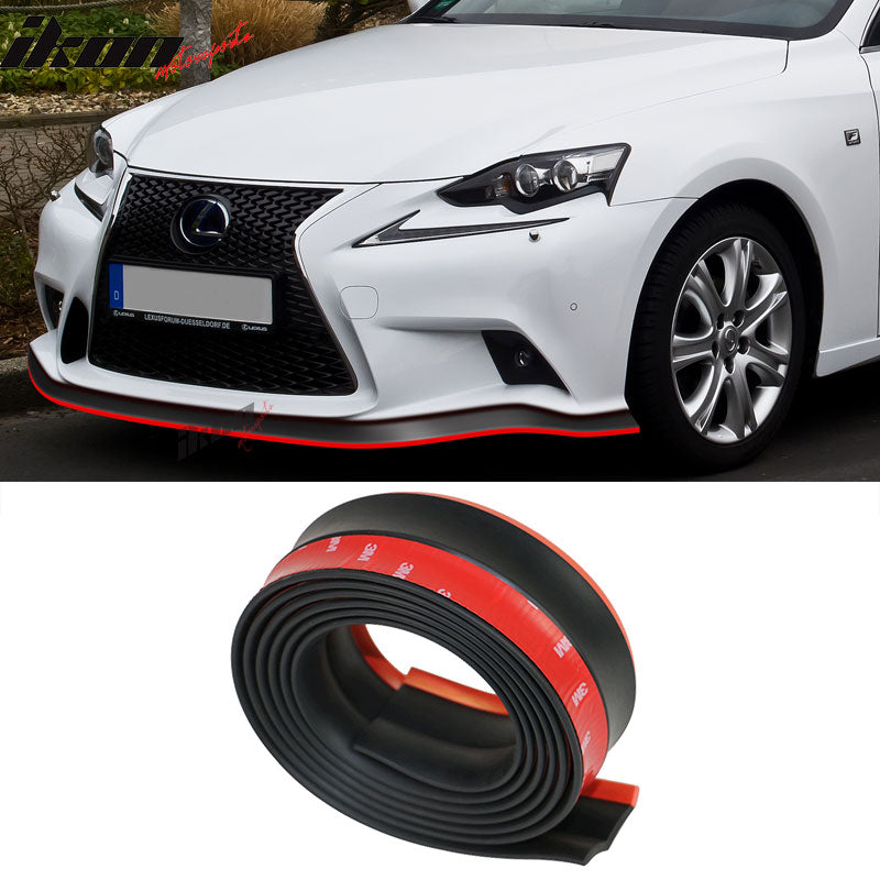 Universal Type 1 Black With Red Front Bumper Chin Lip Rubber Foam