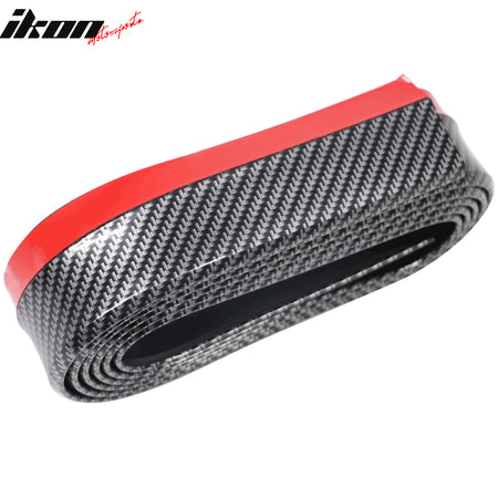 Universal Fitment Carbon Fiber Print Adhesive Strips Front bumper Lip 98 Inch