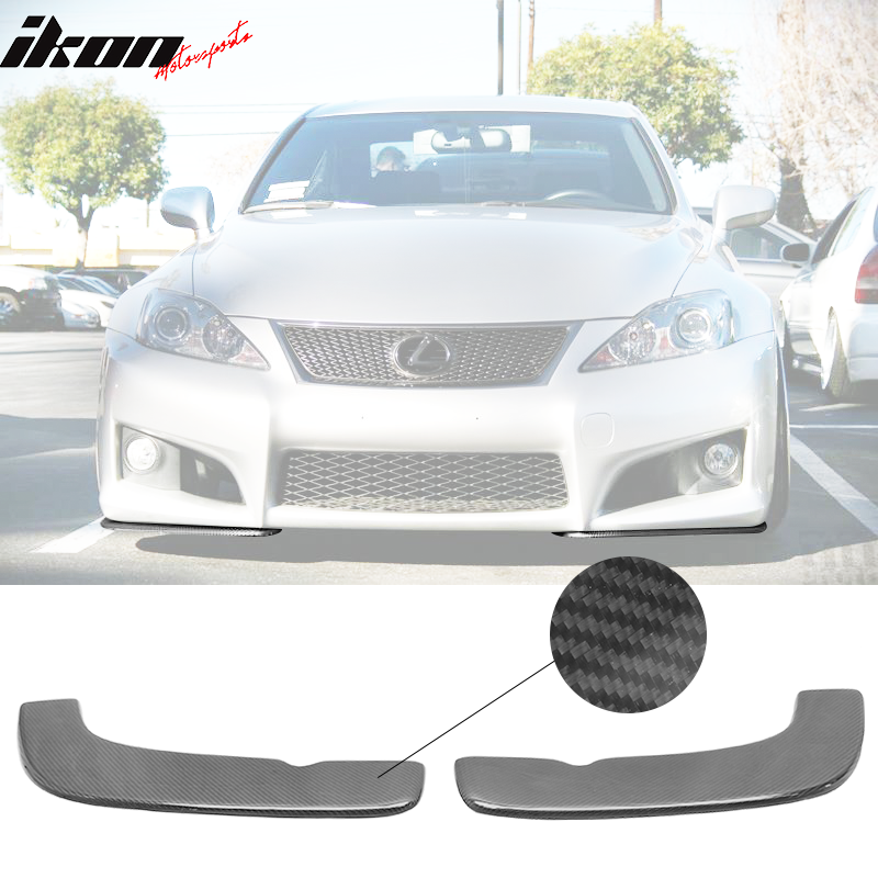 Universal Front Bumper Lip Splitter Carbon Fiber 2 Piece Set