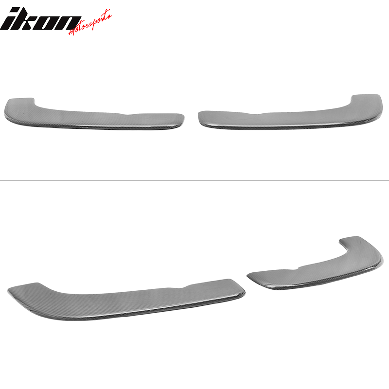 Front Bumper Lip UNIVERSAL FITMENT, Universal Front Bumper Lip Splitter Diffuser 2 Piece Set Carbon Fiber by IKON MOTORSPORTS