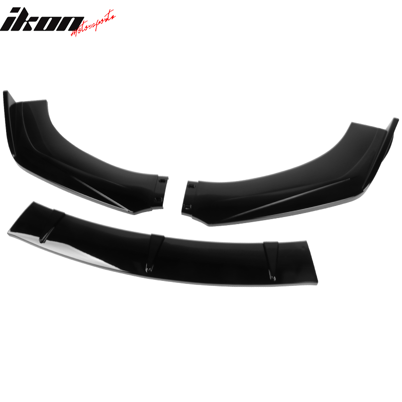 IKON MOTORSPORTS, 3PCS Front Bumper Lip Compatible With 2011-2021 Volkswagen Jetta, Front Bumper Lip Body Kit Spoiler Splitter Air Dam Chin PP - Polypropylene Carbon Fiber Print, 2012 2013 2014 2015