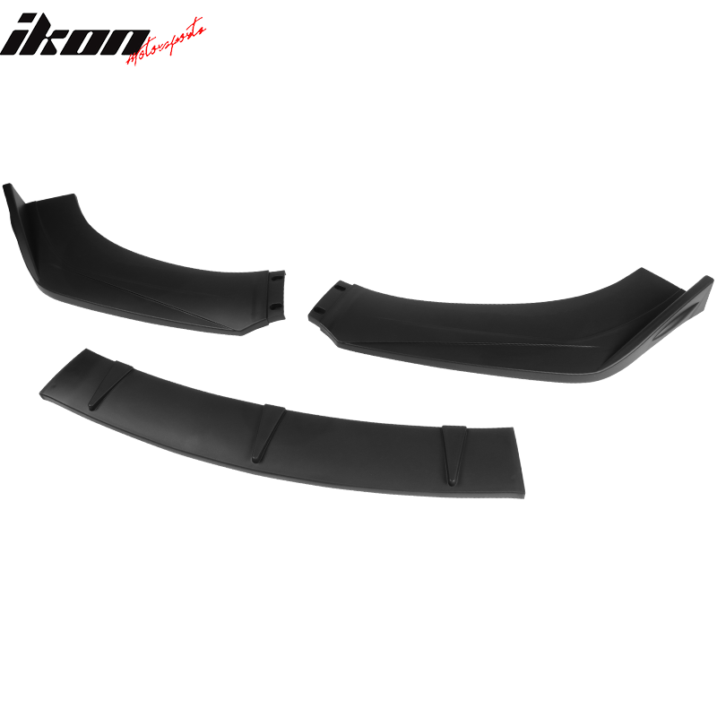 IKON MOTORSPORTS, 3PCS Front Bumper Lip Compatible With 2011-2021 Volkswagen Jetta, Front Bumper Lip Body Kit Spoiler Splitter Air Dam Chin PP - Polypropylene Carbon Fiber Print, 2012 2013 2014 2015