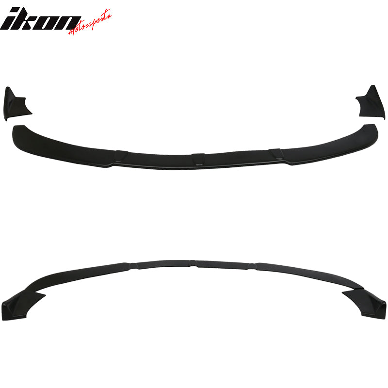 Front Lip Compatible With Universal, Ikon 3 Piece Style Unpainted Black Polyurethane (PU) Spoiler Splitter Valance Chin Bodykit by IKON MOTORSPORTS