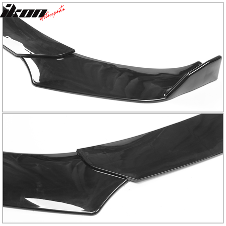 Universal A Style Front Bumper Lip Chin Spoiler Air Dam Carbon Fiber Print / Gloss Black