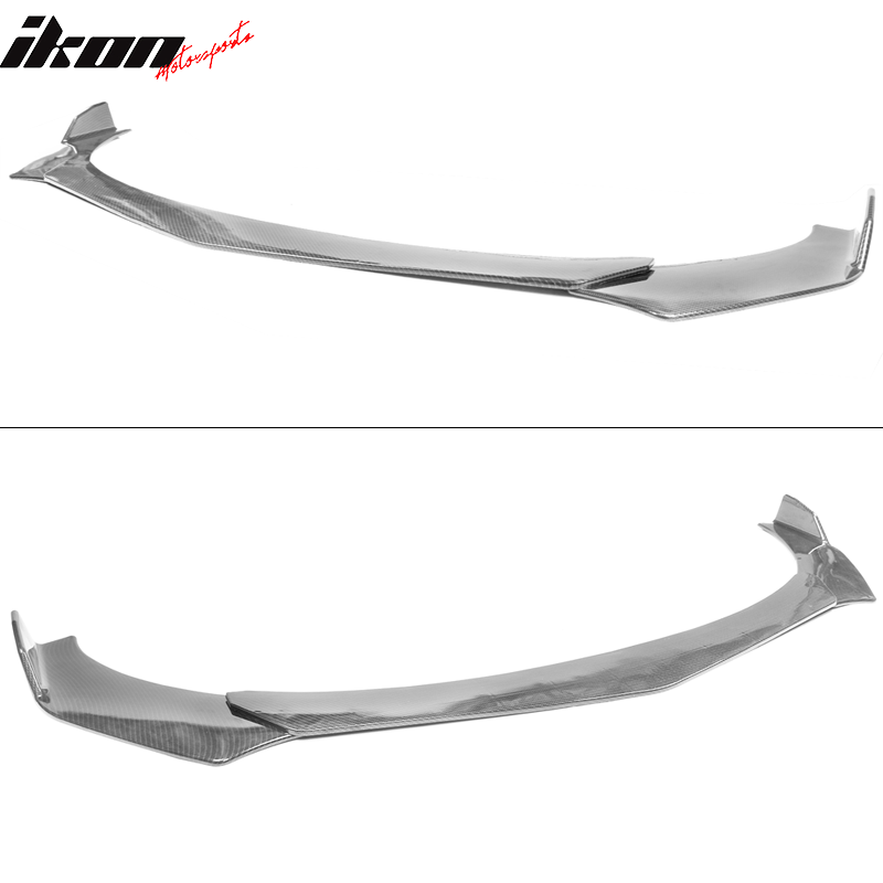 Adjustable 3PC Front Bumper Lip For 62"-66" Width Car B Style Carbon Fiber Print