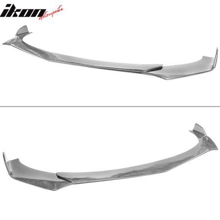 Adjustable 3PC Front Bumper Lip For 62"-66" Width Car B Style Carbon Fiber Print