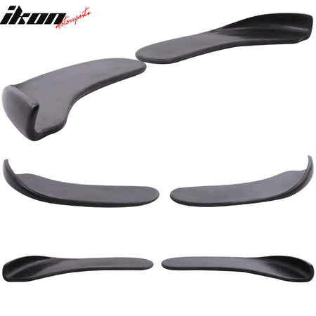 2PC Type 4 Quick Lip Universal Front Bumper Lip Chin Spoiler Splitter 18X6.5" PU