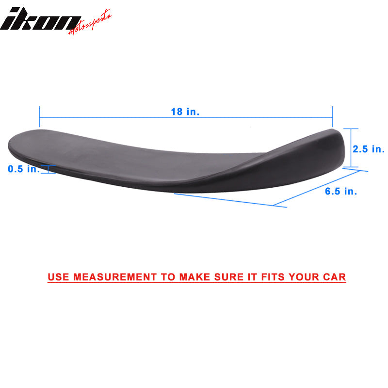 2PC Type 4 Quick Lip Universal Front Bumper Lip Chin Spoiler Splitter 18X6.5" PU