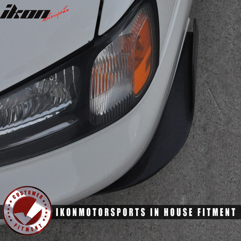 Universal Fit Carbon Fiber CF Winglet Type 3 Front Bumper Lip Splitter