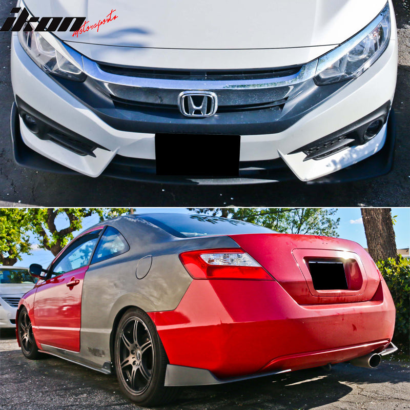 Universal Front Rear Bumper Lip Splitters Winglets Canard 30x4 Inches 2PC PP