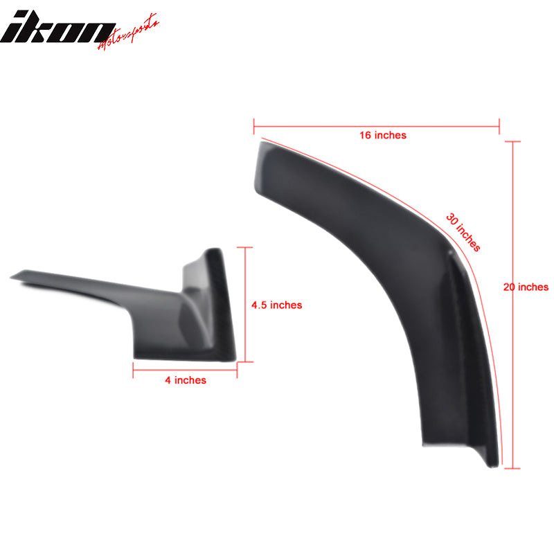 Universal Front Rear Bumper Lip Splitters Winglets Canard 30x4 Inches 2PC PP