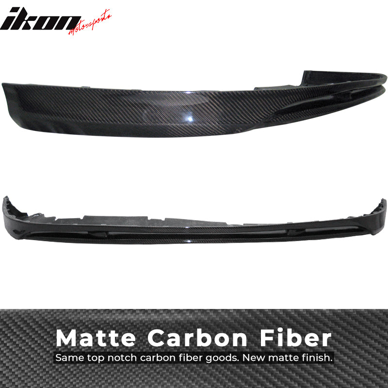 IKON MOTORSPORTS, Front Bumper Lip Compatible With 2006-2008 Volkswagen Golf 5 GTI , Matte Carbon Fiber Front Lip Spoiler Wing Chin Splitter, 2007