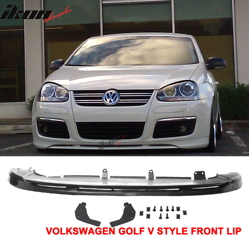 2005-2010 VW Golf MK5 GTI Jetta V-Style Front Bumper Lip Spoiler PU