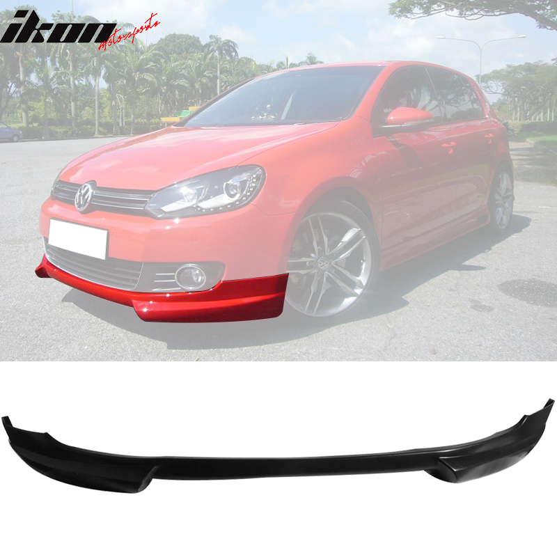 Fits 10-14 Volkswagen VW Golf RG Style Front Bumper Lip + 2PCS Side Skirts PU