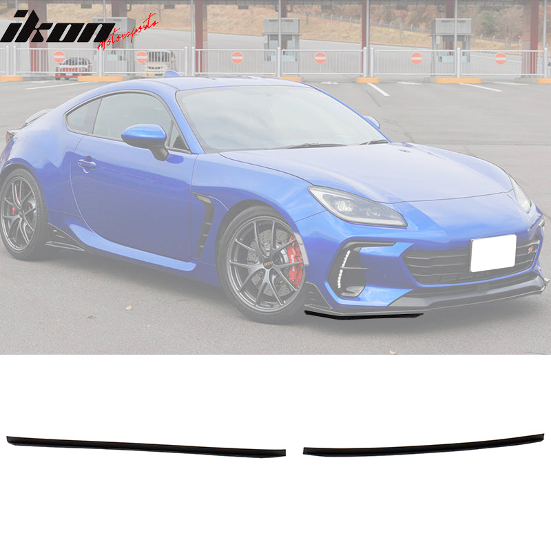 2022-2024 Subaru BRZ STI Style Unpainted Black Front Bumper Lip ABS