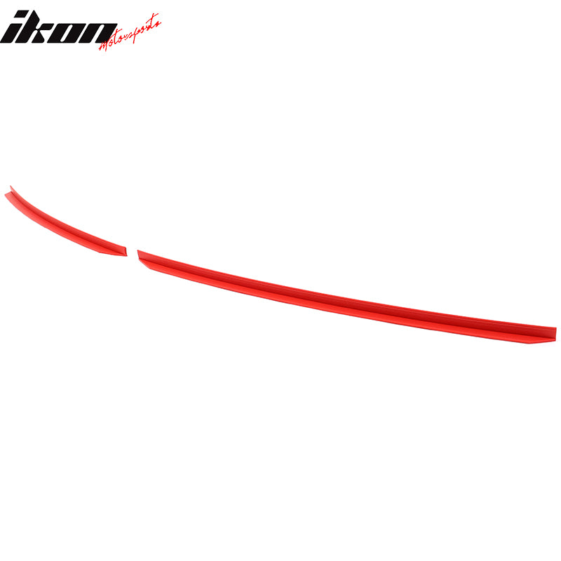 Fits 22-24 Subaru BRZ STI Style Red Front Bumper Lip Splitter Protector EPDM 2PC