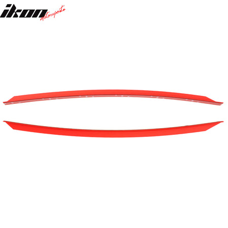 Fits 22-24 Subaru BRZ STI Style Red Front Bumper Lip Splitter Protector EPDM 2PC