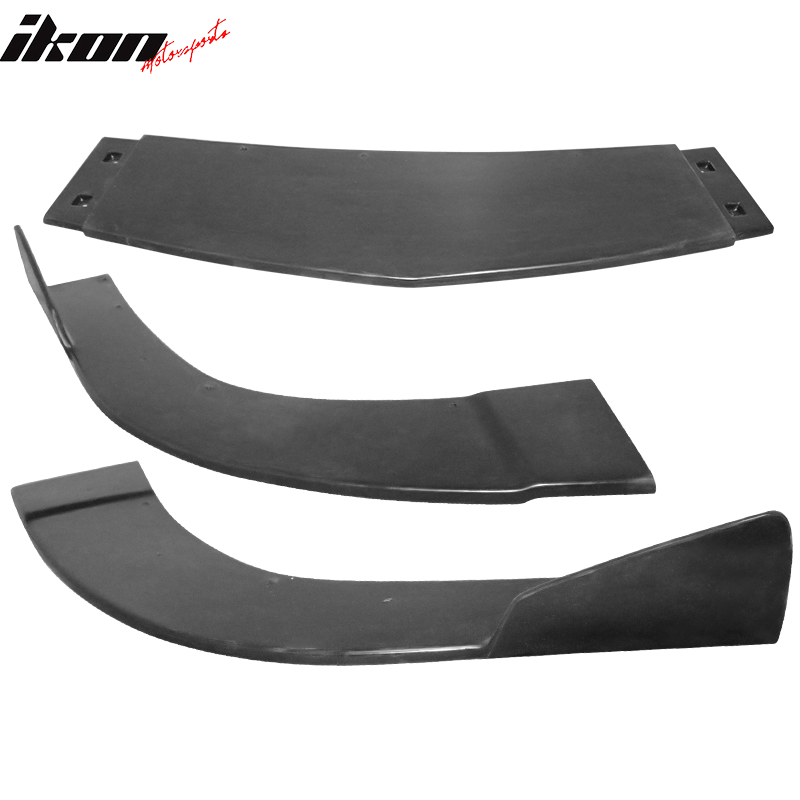 Fits 11-14 Chrysler 200 IKON Style Front Bumper Lip Spoiler Splitter Kit PU 3PCS