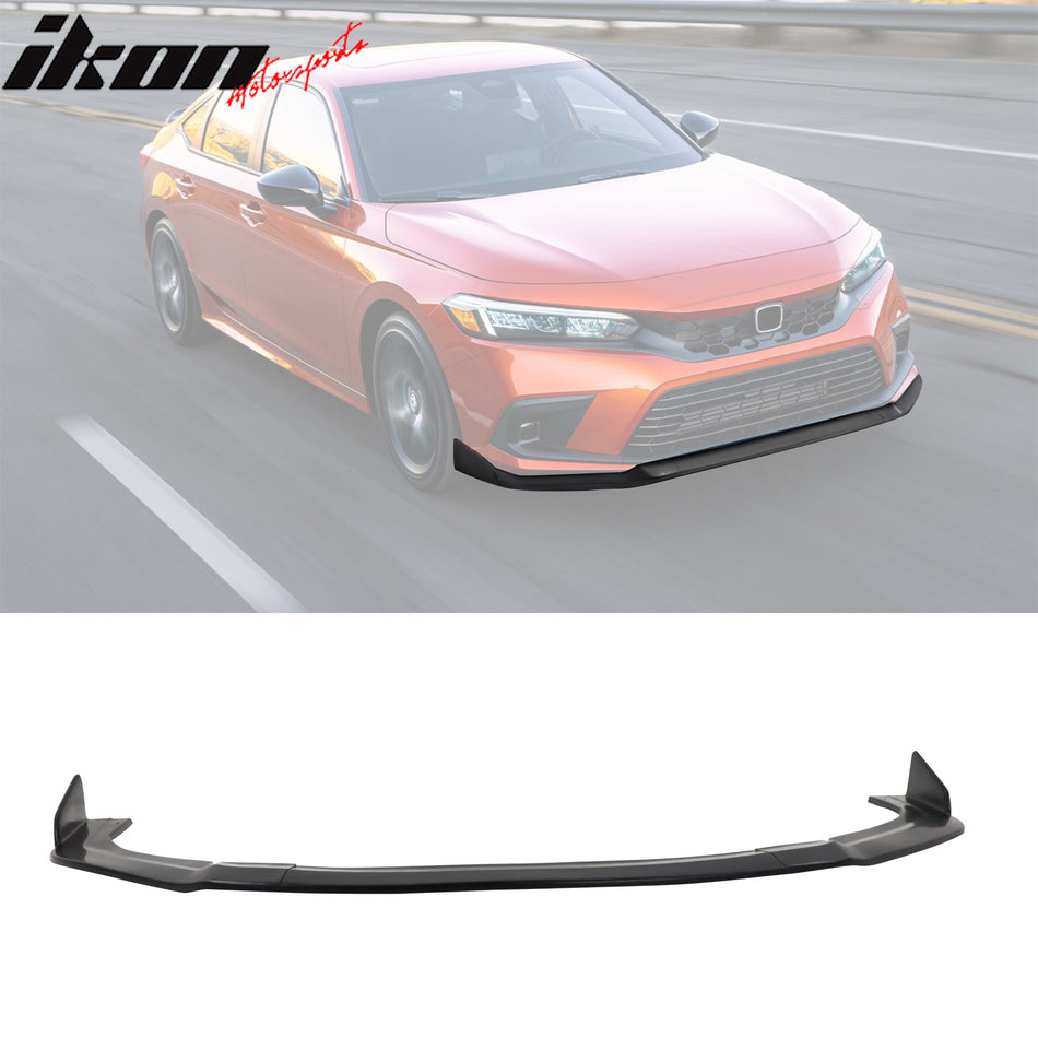 2022-2024 Honda Civic 4DR IKON Style Unpainted Front Bumper Lip PU