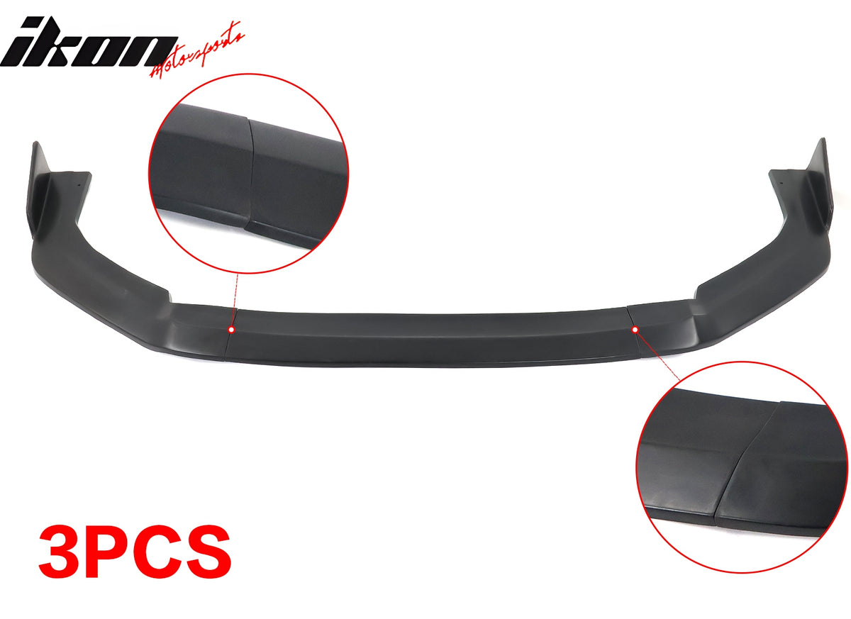 Fits 22-24 Honda Civic 11th Gen 4-Door IKON Unpainted Front Bumper Lip 3PCS - PU