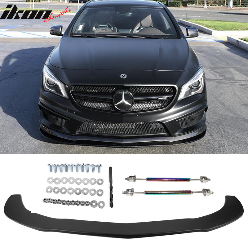 Fits 14-16 Benz CLA Class Front Splitter w/ Hardware PP & NEO Rods