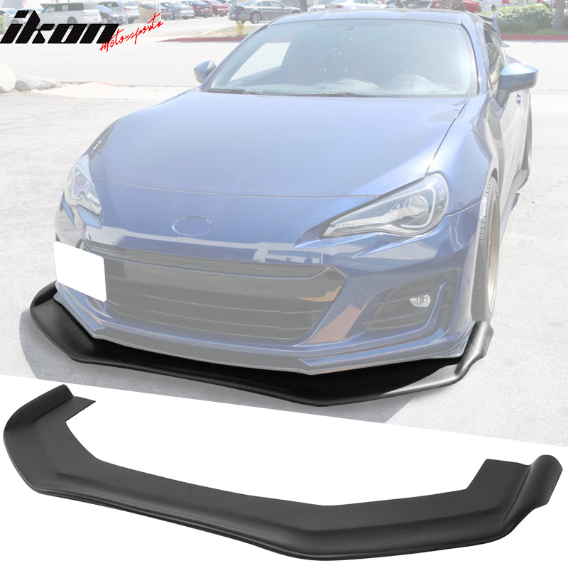 Universal RB Style Front Bumper Lip w/ Carbon Fiber Strut Rods PP