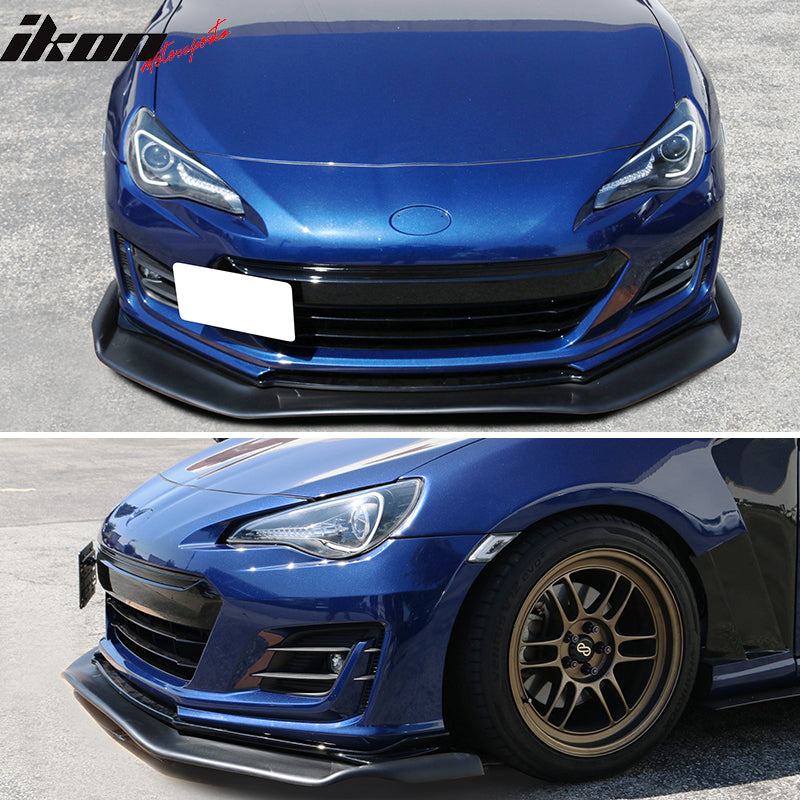 Universal RB Style PP Front Bumper Lip Body Kit Splitter Spoiler Lip Unpainted