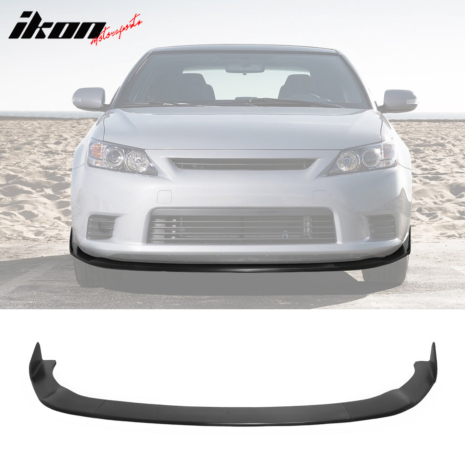 2011-2013 Scion tC Front Bumper Lip Unpainted PU IKON Chin Spoiler 3PC