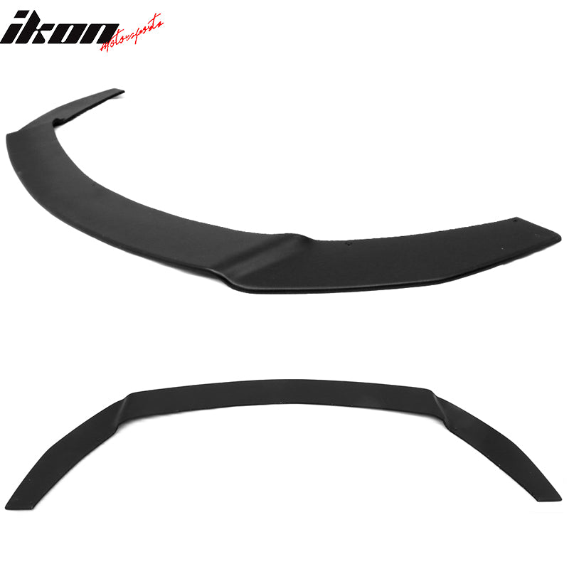 Front Lip & Splitter Rod Compatible With 2018-2019 Toyota C-HR, Coated Textured Matte Black PVC Spoiler Splitter Valance Chin Bodykit by IKON MOTORSPORTS