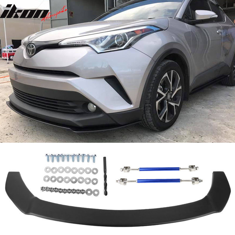 2018-2019 Toyota CHR Front Splitter Lip W/ Hardware PP & Blue Rods