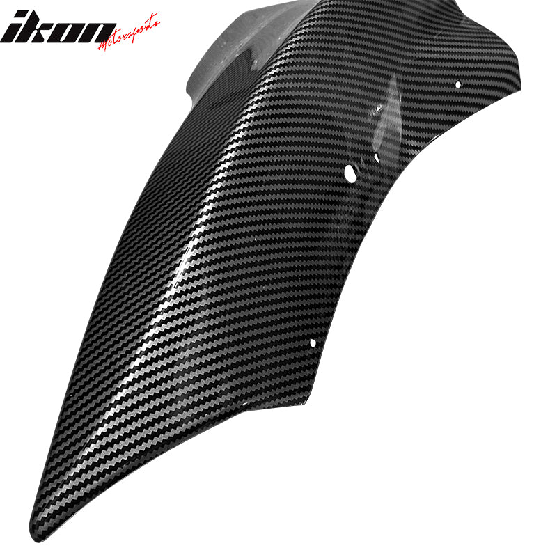 For 17-23 Tesla Model 3 PP Front Bumper Corner Splitter Gloss Carbon Fiber Print