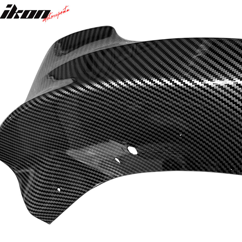 For 17-23 Tesla Model 3 PP Front Bumper Corner Splitter Gloss Carbon Fiber Print