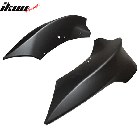 Fits 17-23 Tesla Model 3 PP Front Bumper Splitters Corner Winglets - Matte Black