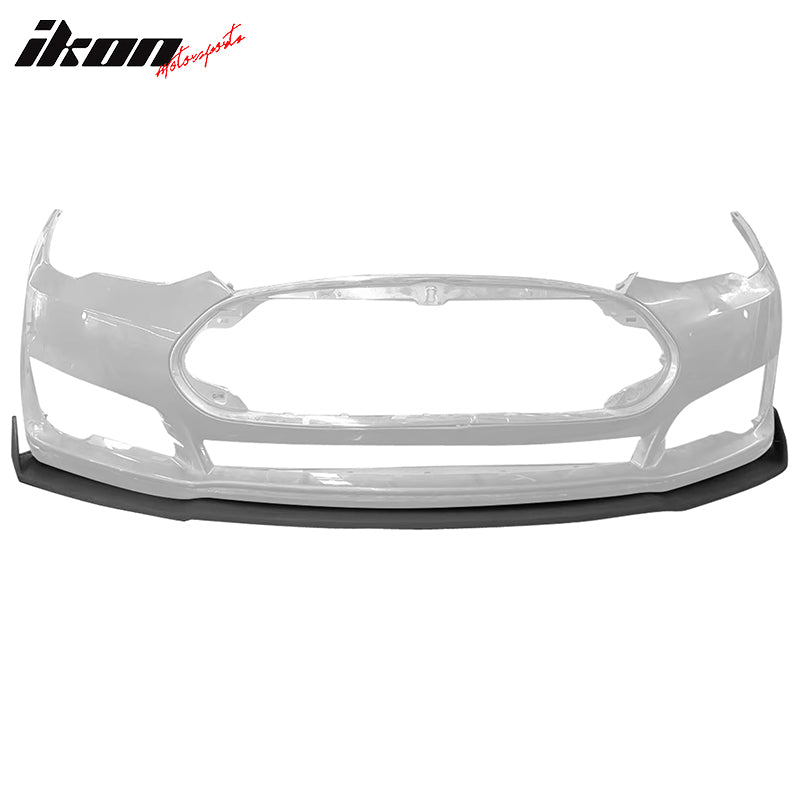 Fits 12-16 Tesla Model S Sedan IKON Style Front Bumper Lip Spoiler Unpainted 3PC