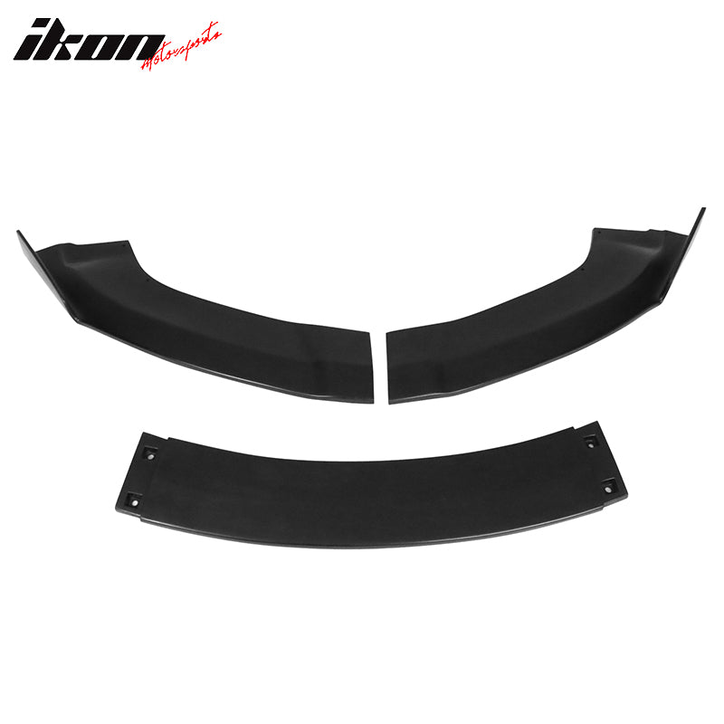 Fits 12-16 Tesla Model S Sedan IKON Style Front Bumper Lip Spoiler Unpainted 3PC