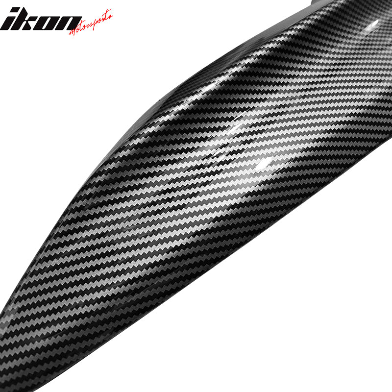 For 20-24 Tesla Model Y PP Front Bumper Corner Splitter Gloss Carbon Fiber Print