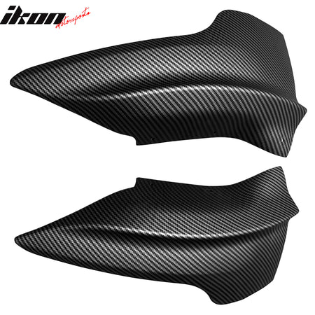 IKON MOTORSPORTS, Front Bumper Lip Splitter Winglets Compatible With 2020-2023 Tesla Model Y, 2PCS Front Bumper Lip PP