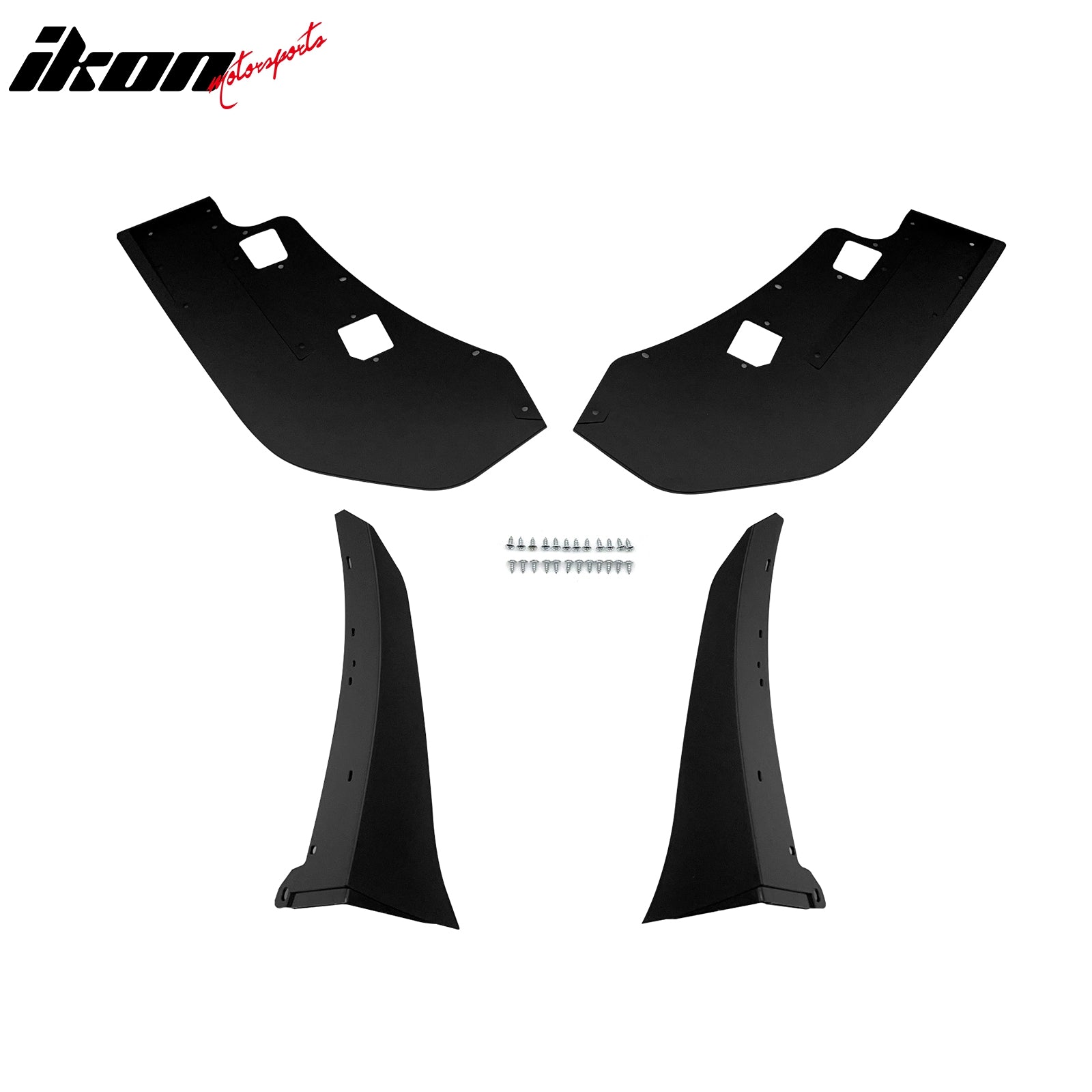 Fits 15-23 Ford Mustang GT500 Style 2PCS Front Bumper Corner Spoiler Winglets PP