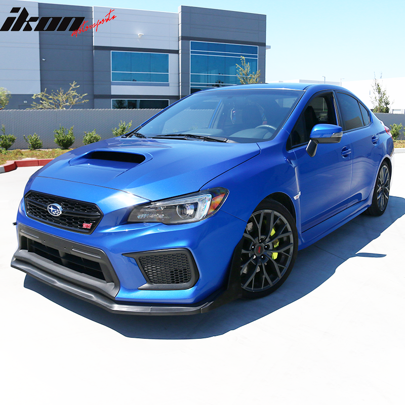 Fits 15-17 Subaru WRX STI CS Front Bumper Lip Spoiler Splitter & Winglet