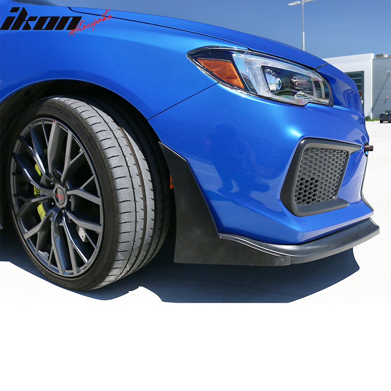 Fits 15-17 Subaru WRX STI CS Style Front Bumper Lip Spoiler Splitter Winglet PU