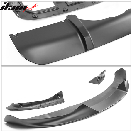 Fits 14-18 BMW F15 X5 M Sport Front Bumper Lip & Rear Diffuser Gloss Black - PP