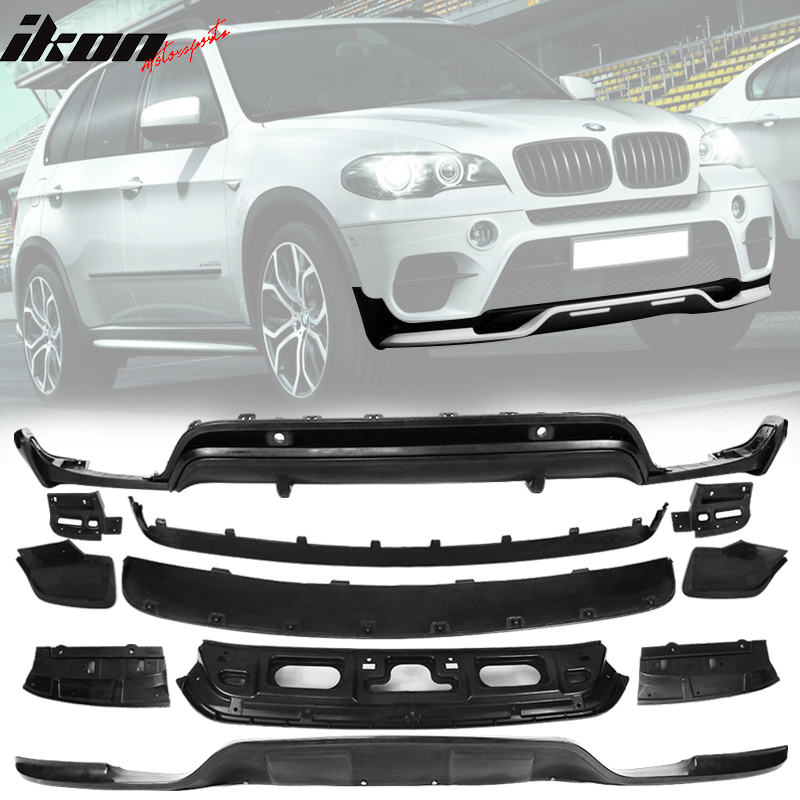 2011-2013 BMW X5 E70 Lci Model Front Rear Bumper Lip Spoiler Kit PP