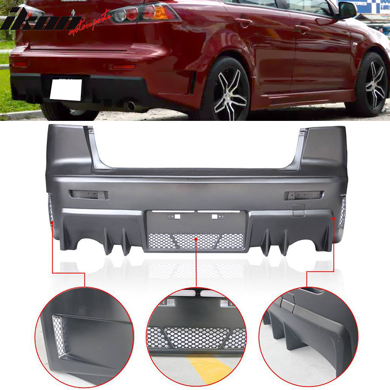 2008-2015 Mitsubishi Lancer FQ FQ440 Style Lower Rear Bumper Cover