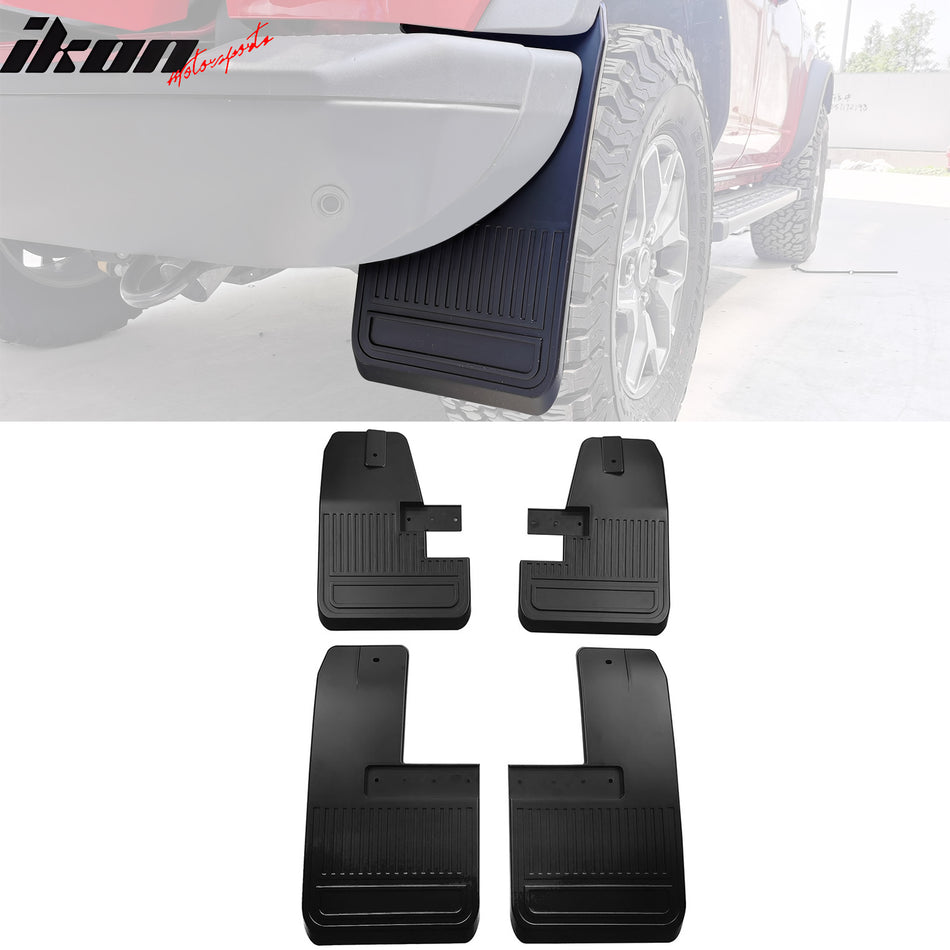 2021-2023 Ford Bronco Black 4PCS Front Rear Mud Flaps Splash Guards