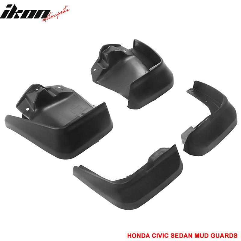 Fits Honda Civic 12-14 4Dr Sedan Mud Guards Splash Flaps Fender OE Style PU 4Pcs