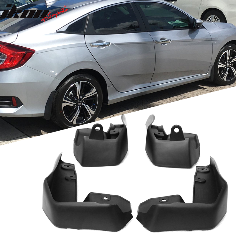 2016-2021 Honda Civic OE Style Unpainted Mud Guards Splash Flaps PP