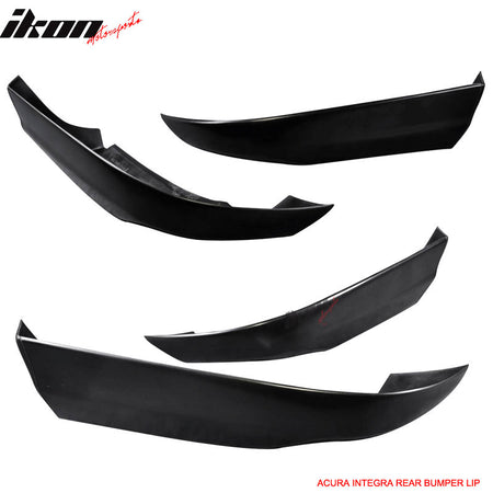 Fits 94-97 Acura Integra 2Dr Coupe Type R Style PU Front + ABS Rear Bumper Lip