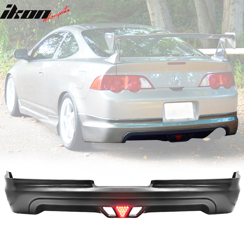 2002-2004 Acura RSX Mugen Style Rear Lip Diffuser LED Brake Light PU